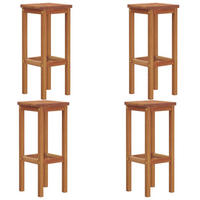 BARHOCKER 4 Stk. Massivholz Akazie - Braun, Holz (58/118/52cm) - vidaXL