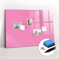 MAGNETTAFEL 100x70 Rosa schwarzer Marker - Pink, Glas (100/0.4/70cm) - TULUP