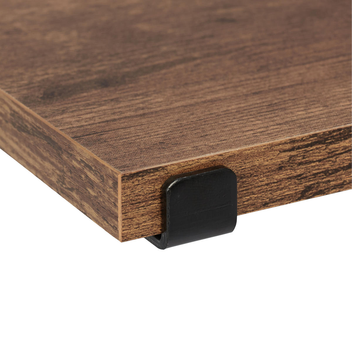 2XNÁSTENNÉ regály - hnedá, kov/kompozitné drevo (48/9.5/15.5cm) - Relaxdays