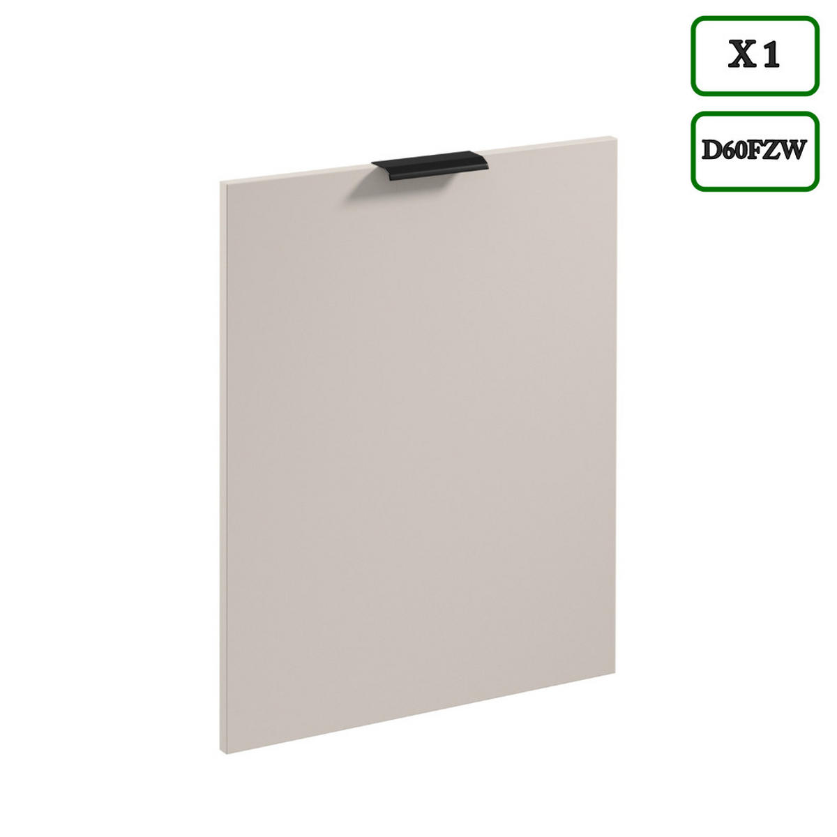 KÜCHENZEILE 400 cm –Sorento K73-M400 - in Beige / Matt - Beige/Schwarz, Holz/Holzwerkstoff (400/247/58cm)