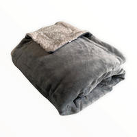 PLAID gefüttert in Schafsoptik Hellgrau 130 x 170 - Grau, Textil (130/170cm) - LE COMPTOIR DE LA PLAGE