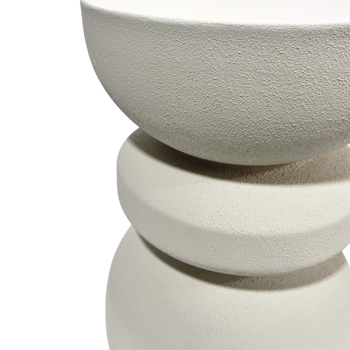 BEISTELLTISCH Weiß 35/35/44,5 cm - Weiß, Stein (35/35/44.5cm) - Mobili Rebecca