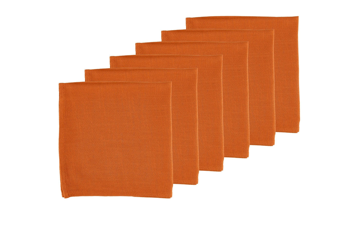 TISCHSERVIETTE - 6er-Set - Leinen und Baumwolle in Orange - Orange, Textil (40/40cm) - Björn