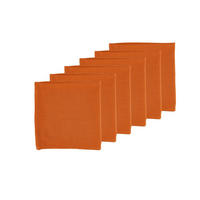 TISCHSERVIETTE - 6er-Set - Leinen und Baumwolle in Orange - Orange, Textil (40/40cm) - Björn