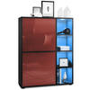 HIGHBOARD Cuba Türen in Bordeaux Hochglanz - Bordeaux, Holzwerkstoff (79/105.5/35.5cm) - Vladon