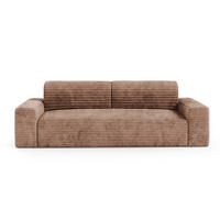 POHOVKA Fabio 3MÍSTNÁ Světle hnědá - hnědá, dřevo (260/82/102cm) - Petits-meubles