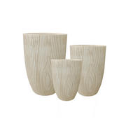 OSLONKY HEVRA 3dílná, vláknitá hlína - béžová, keramika (64/66cm) - Mondex