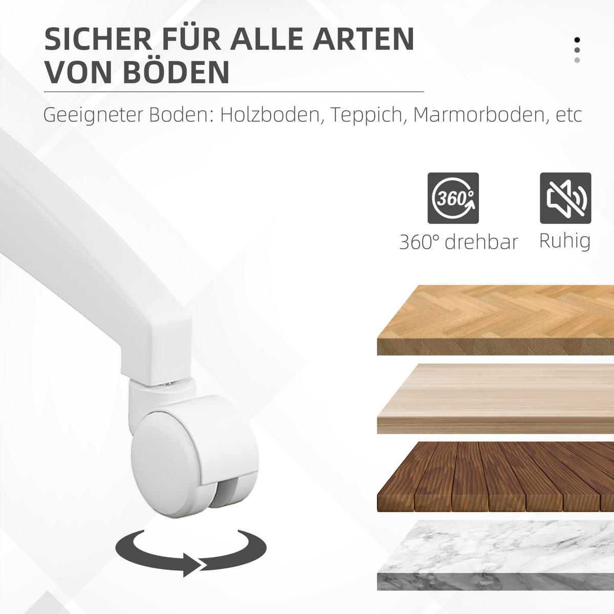 BÜROSTUHL, Ergonomischer Schreibtischstuhl, Höhenverstellbarer Computerstuhl - Rosa, Kunststoff (53/90/48cm) - Vinsetto