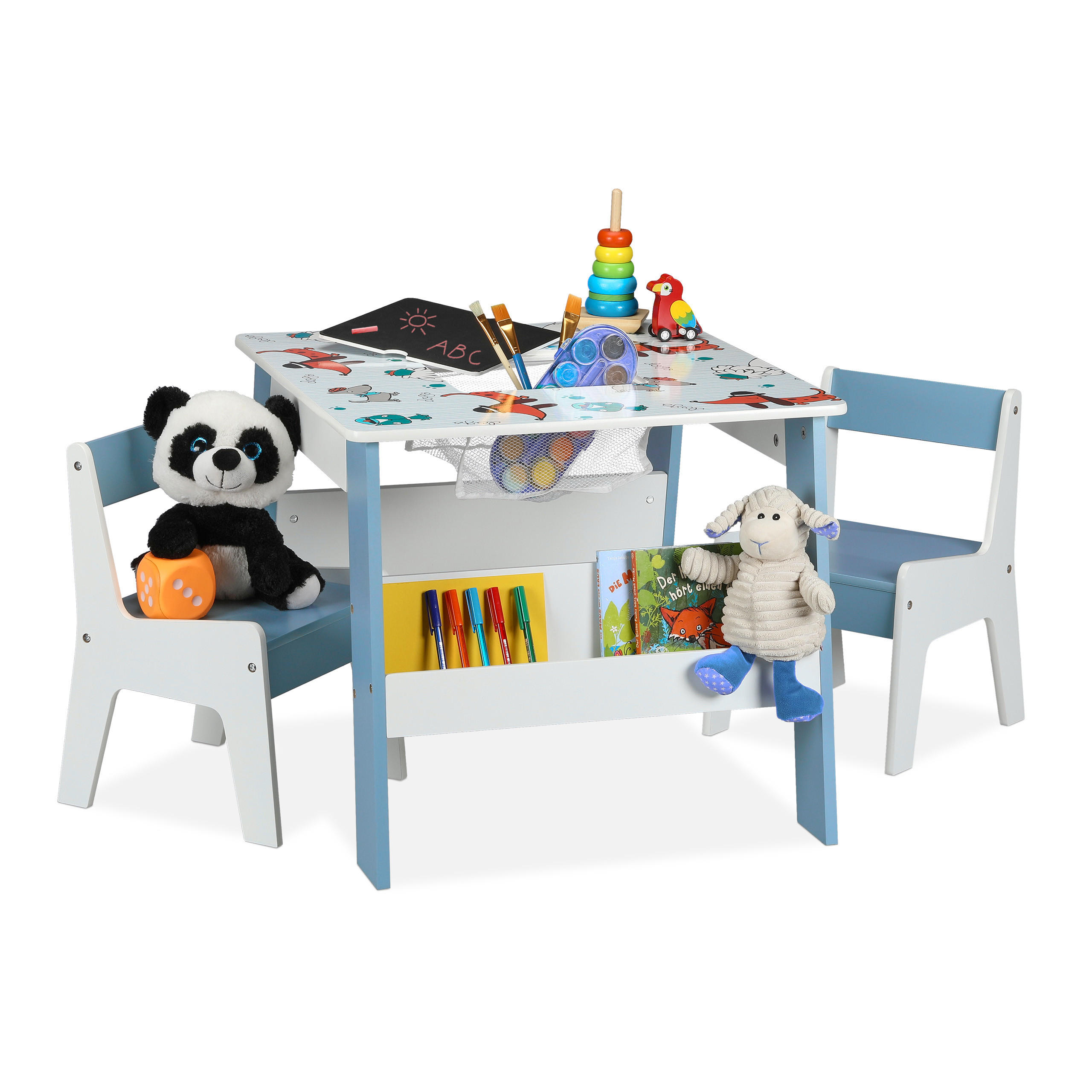 KINDERSITZGRUPPE - Multicolor, Holzwerkstoff (60/51/60cm) - Relaxdays