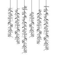 WEIHNACHT CLUSTER Cascade 480LED - Schwarz, Kunststoff (200cm) - ECD-Germany