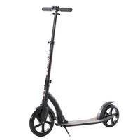 KINDERSCOOTER, Aluminium, Schwarz, L92,5 x B37,5 x H82-97 cm - Schwarz, Metall (92.5/37.5/97cm) - HOMCOM