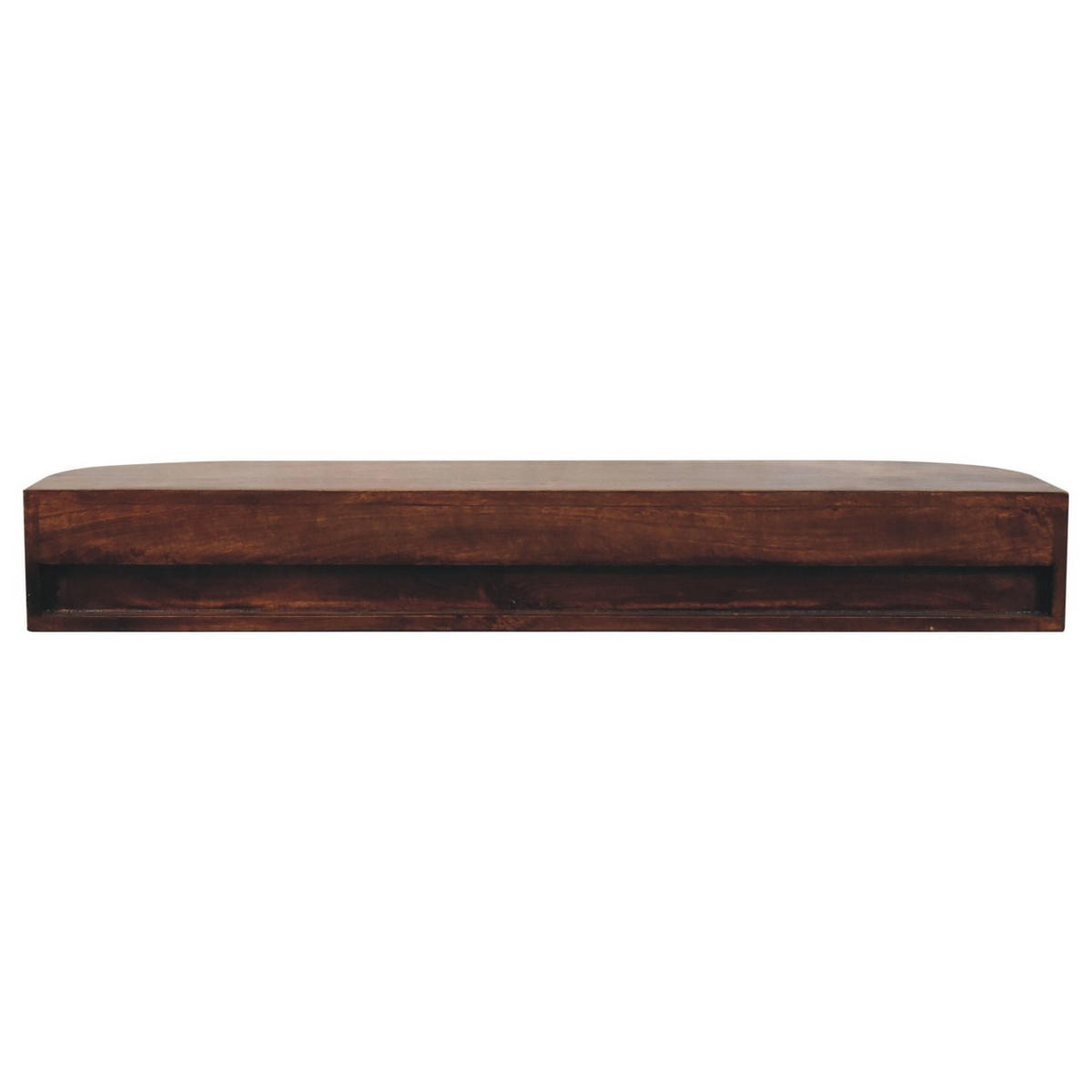 KONSOLENTISCH Kastanien-Finish, 2 Schubladen, 1 offenes Regal, Dunkelbraun - Dunkelbraun, Holz (110/30/15cm) - Artisan Furniture