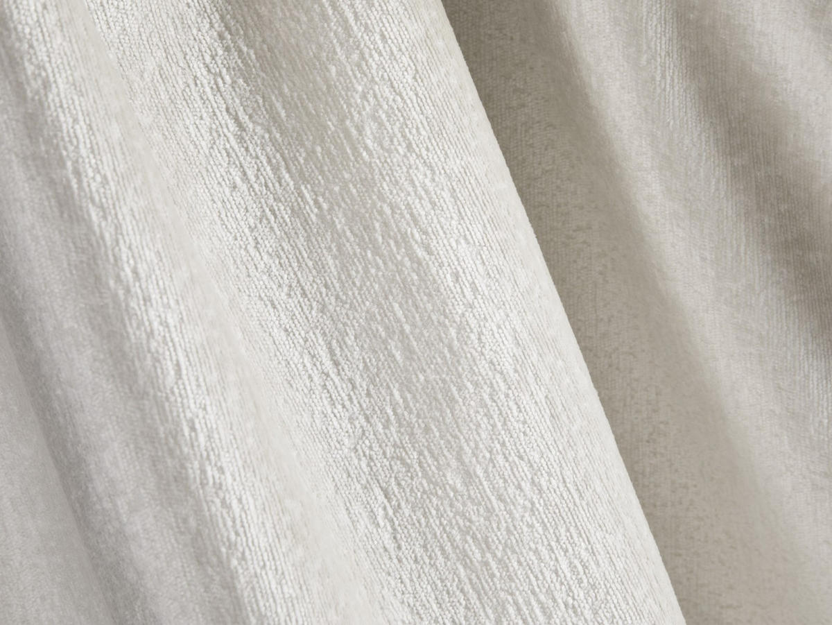 BETT mit Bettkasten und Kopfteil Lupine aus Chenille-Stoff leichtes beige 200x200cm - Creme, Textil (200/200cm) - Micadoni