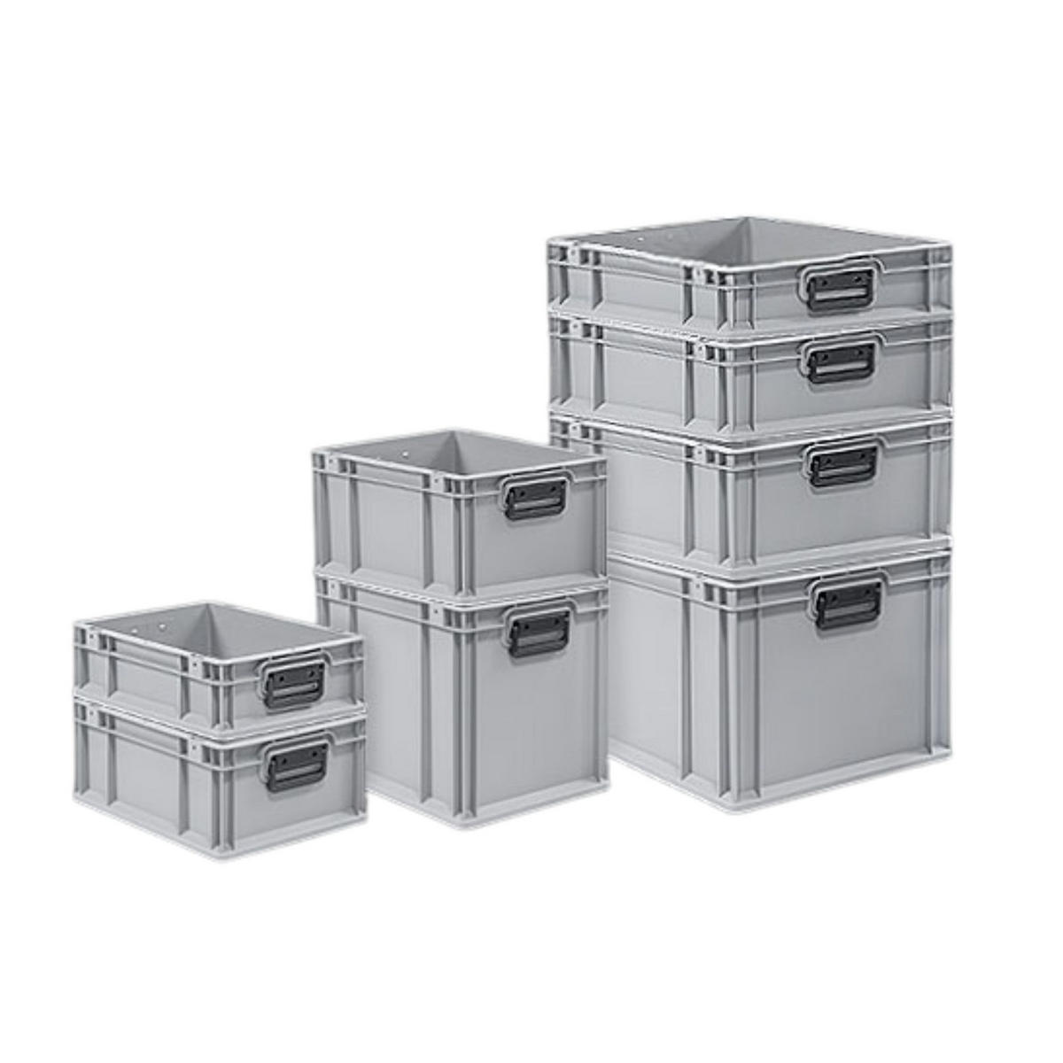 EUROBOX 6x Nextgen Portable 235x40x60cm 44 Liter - Grau, Kunststoff (40/23.5/60cm) - PROREGAL