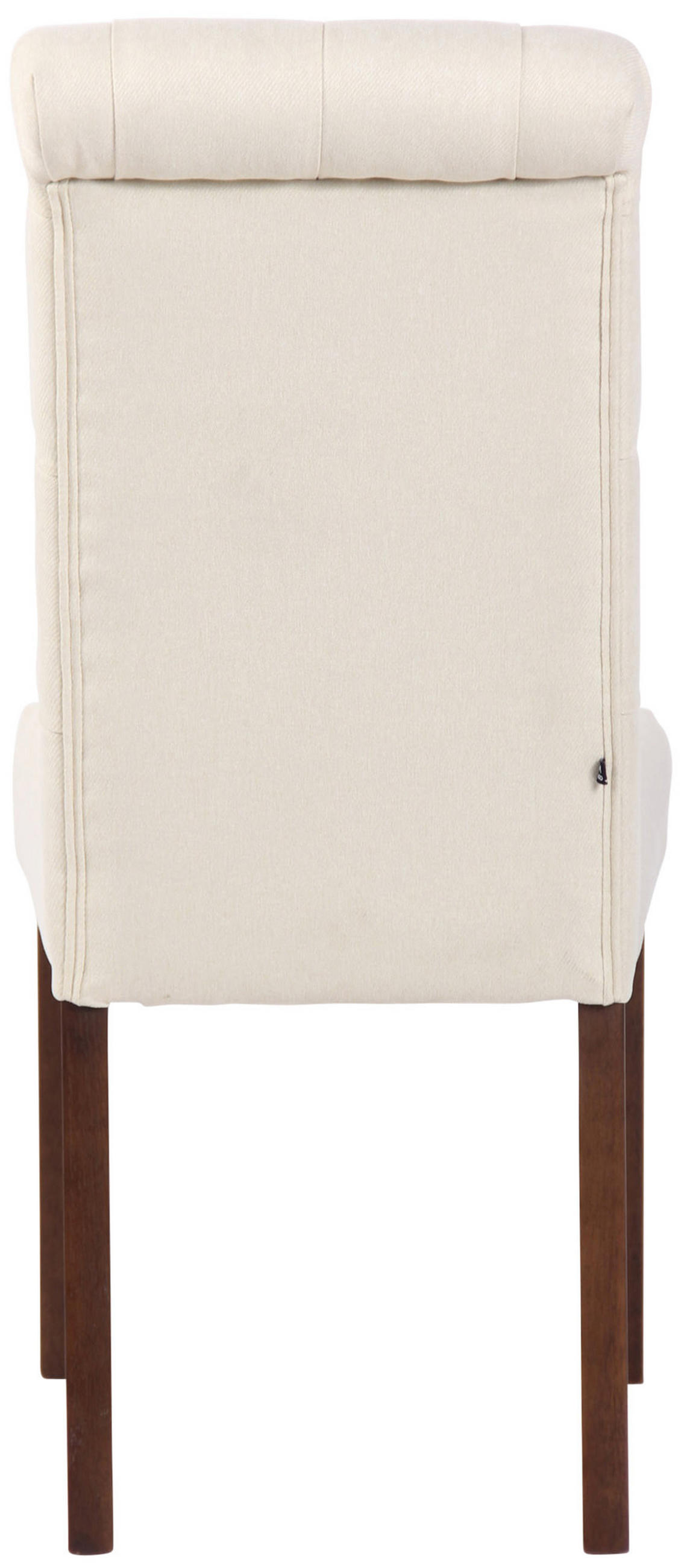 ESSZIMMERSTUHL Lisbon Stoff, Gestell Kautschukholz Braun Creme - Naturfarben/Braun, Holz/Textil (45/98/63cm) - TPFLiving