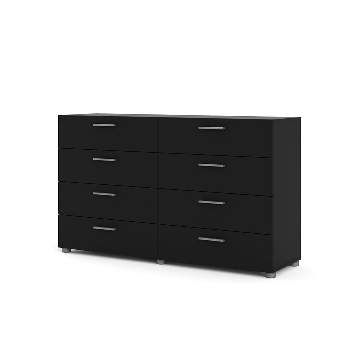 KOMMODE Schwarz - Schwarz, Holzwerkstoff (140/82/40cm) - ebuy24
