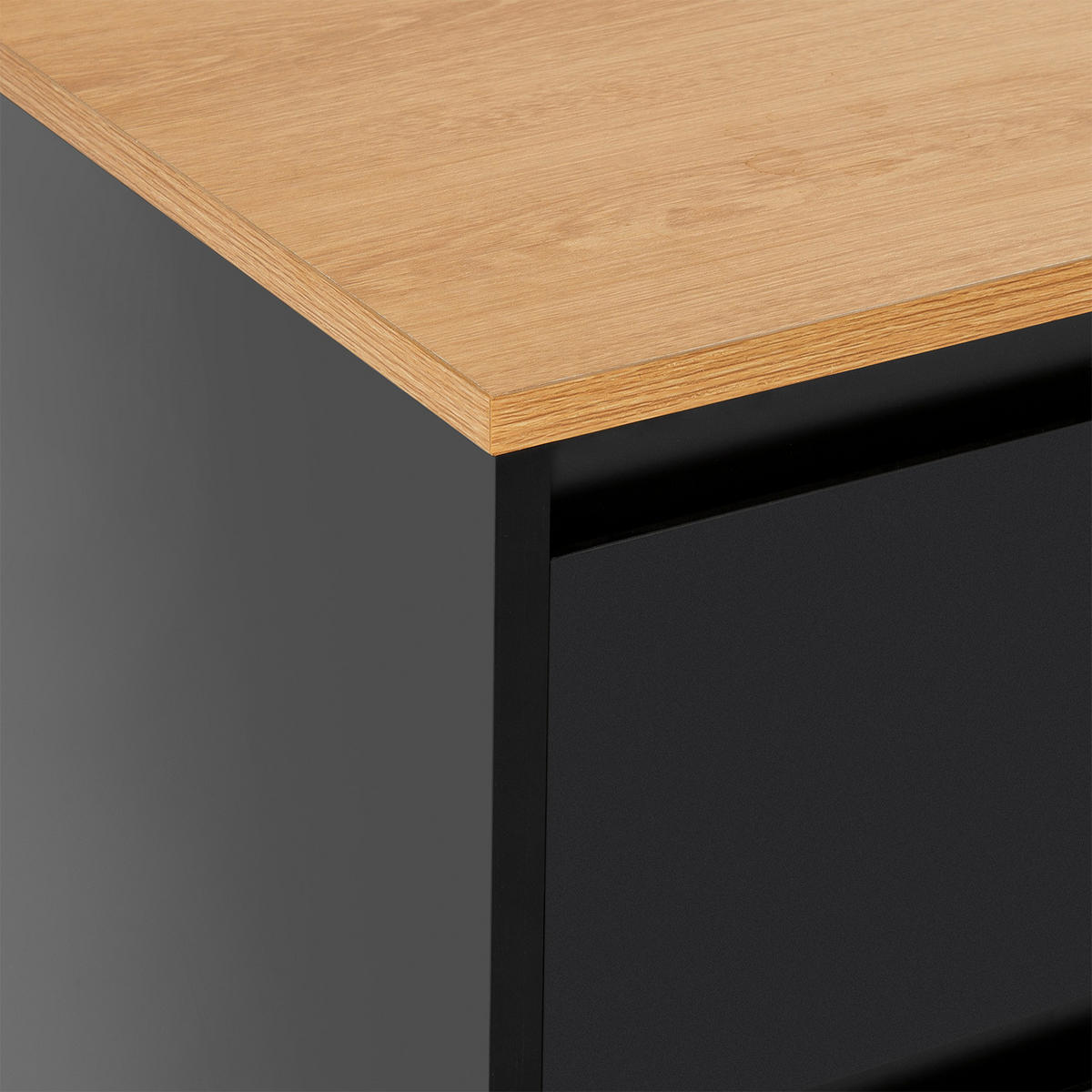 KOMMODE 80/80/40 Desi schwarze Farbe - Schwarz, Holzwerkstoff (80/80/40cm) - VS Venta-stock