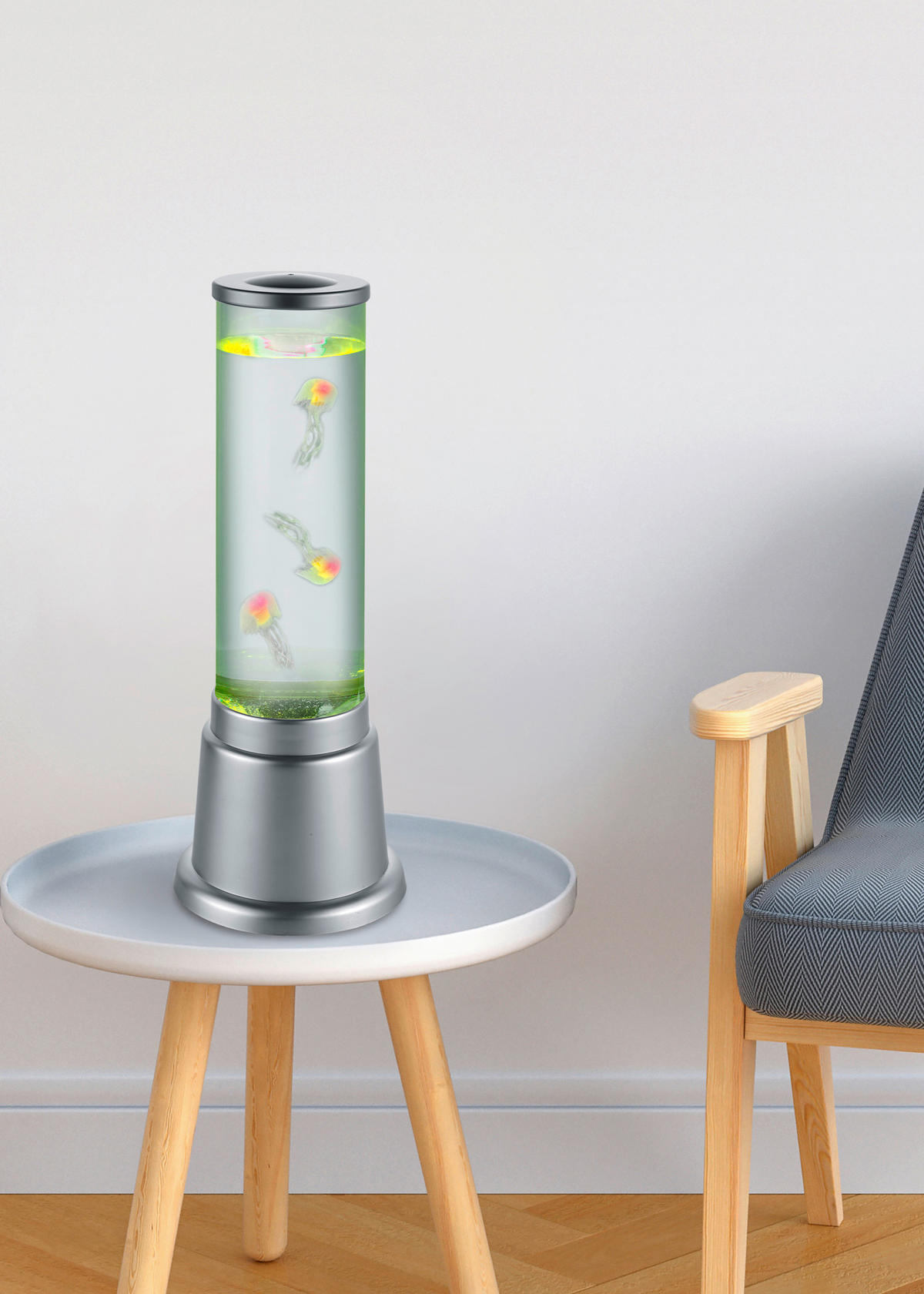 TISCHLAMPE JELLY - Grau - 12.5/12.5/36 cm - Grau, Kunststoff (12.5/12.5/36cm) - Trio Leuchten