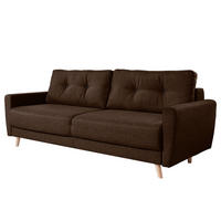 3-SITZER SOFA - Dunkelbraun, Textil (220/90/90cm) - home24