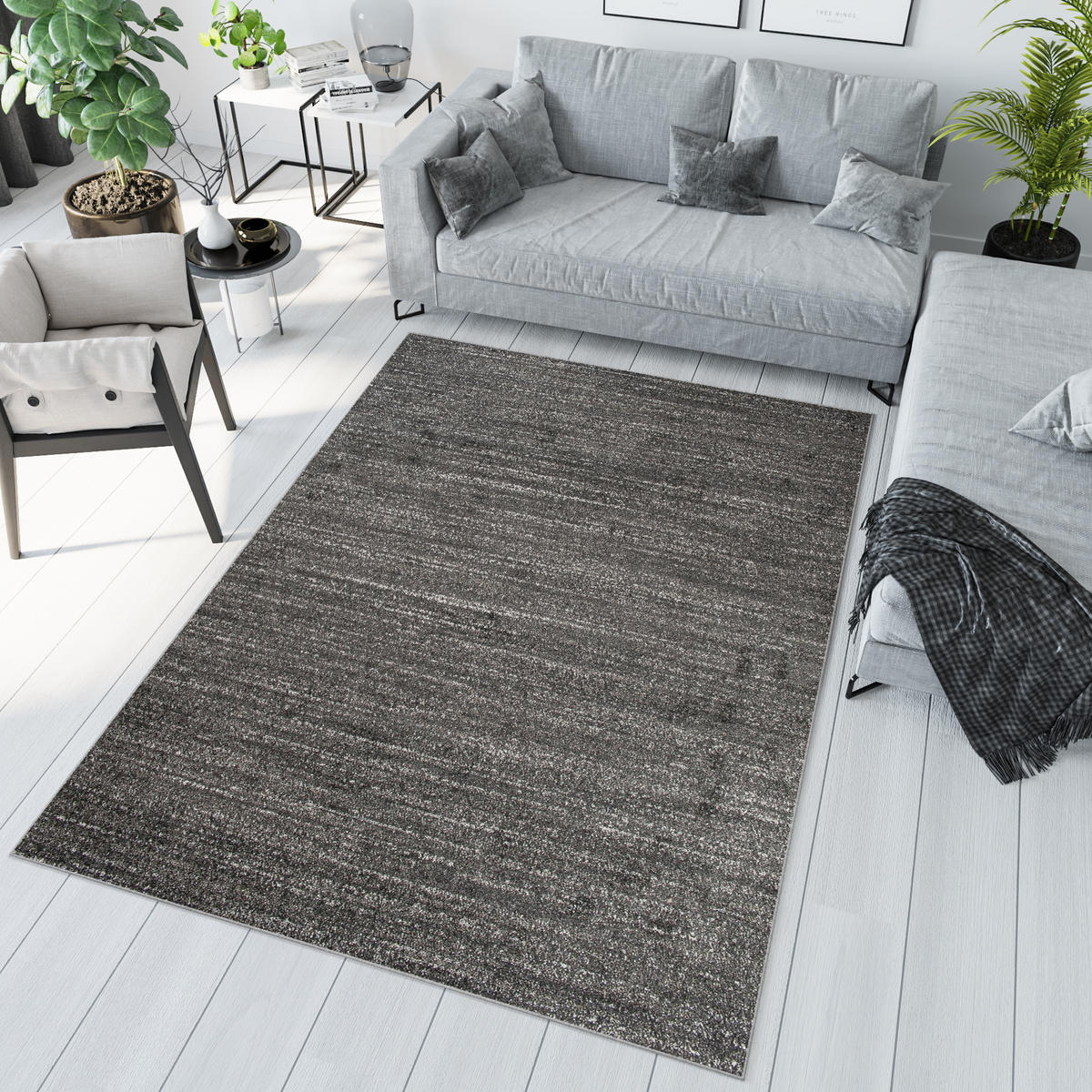 TEPPICH SARI Schwarz 300/400 cm - Schwarz, Textil (300/400cm) - Tapiso