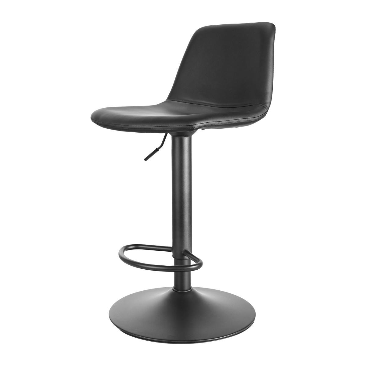 BARHOCKER (2er-set) aus polyurethan - tomy 46/41/85 cm - Schwarz, Textil (41/85/46cm) - Calicosy