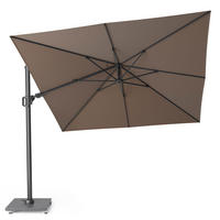 AMPELSCHIRM quadratisch 3 x 3 m Challenger T² Premium 360° kippbar braun/anthrazit - Braun, Metall (300/300cm) - Platinum