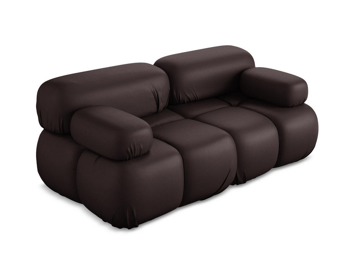 2-SITZER-SOFA Kunstleder Violett - Blau/Pflaume, Leder/Kunststoff (190/70/96cm) - Makamii