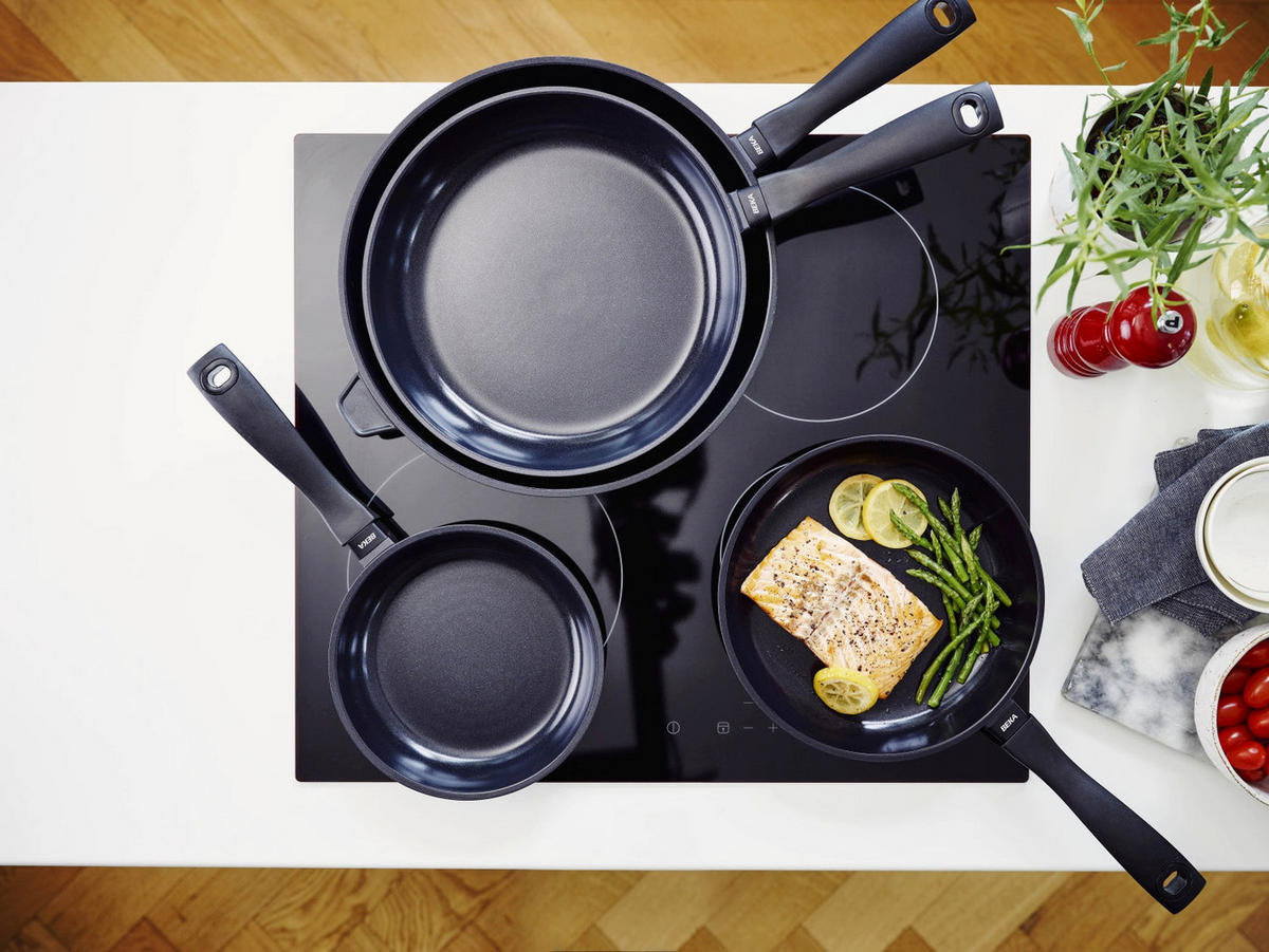 BRATPFANNE Energy R Ø 26 cm – geeignet für alle Wärmequellen – keramische Antihaftbeschichtung - Schwarz, Metall (1/27/9cm)
