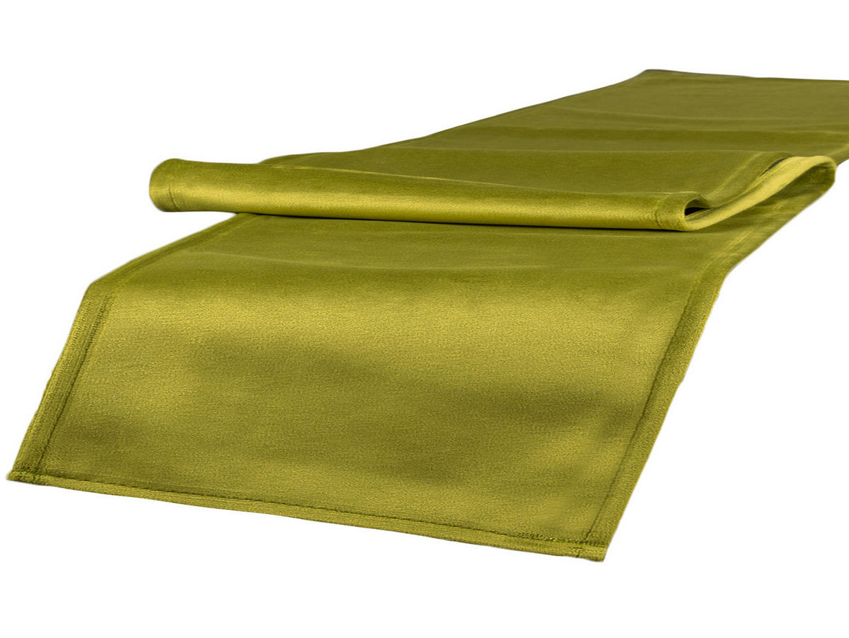 XL-TISCHLÄUFER Samt&Sonders mai-grün 220/40 cm - Olivgrün/Grün, Textil (40/220cm) - beties Heimtextil