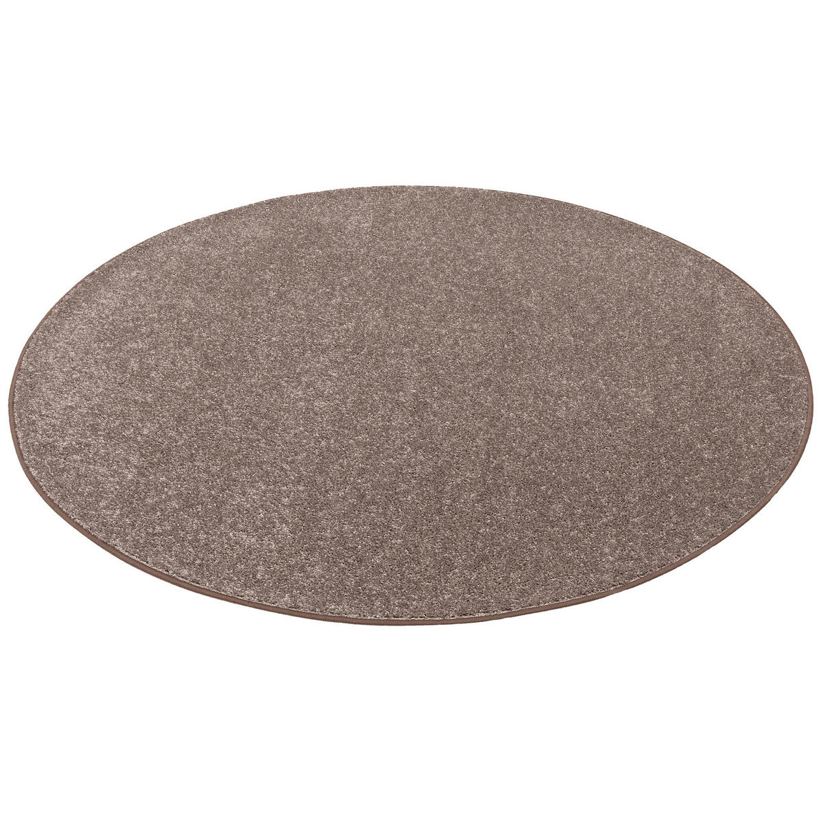HOCHFLOR VELOURS TEPPICH COTTAGE RUND - Taupe, Textil (100/100cm) - Snapstyle