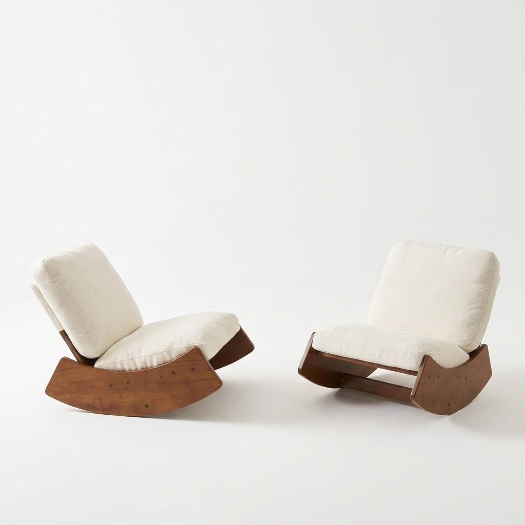 SCHAUKELSTUHL 2-teiliges Set Weiß Cord - Weiß, Textil (61.5/71.9/90cm) - Oxeza