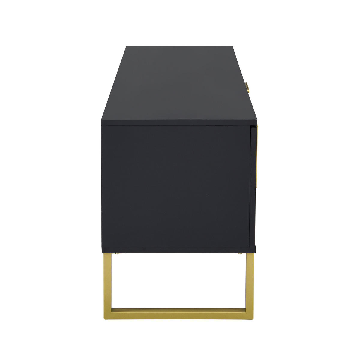 TV-SCHRANK 170 cm in Schwarz Hochglanz & Gold - Schwarz, Holzwerkstoff (170/53.5/40cm) - Urban Meuble