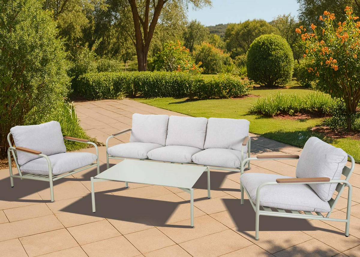 GARTENBANK Hellgrün - Hellgrün, Metall (184/81/81cm) - MCW