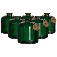 VASEN Guyana Stripes grün 17,5 cm 6er Set - Grün, Glas (17.5cm) - Ritzenhoff Breker