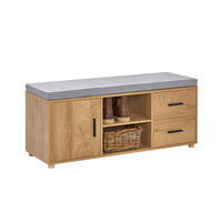 SCHUHBANK Natur - Naturfarben, Holz/Holzwerkstoff (110/47/35cm) - SoBuy