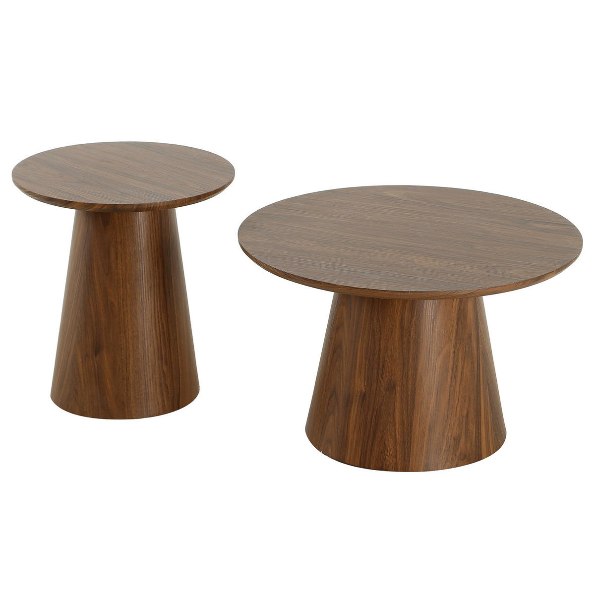 COUCHTISCH-SET - 2-teilig - Eichefarben, Holzwerkstoff (60/60/37cm) - home24