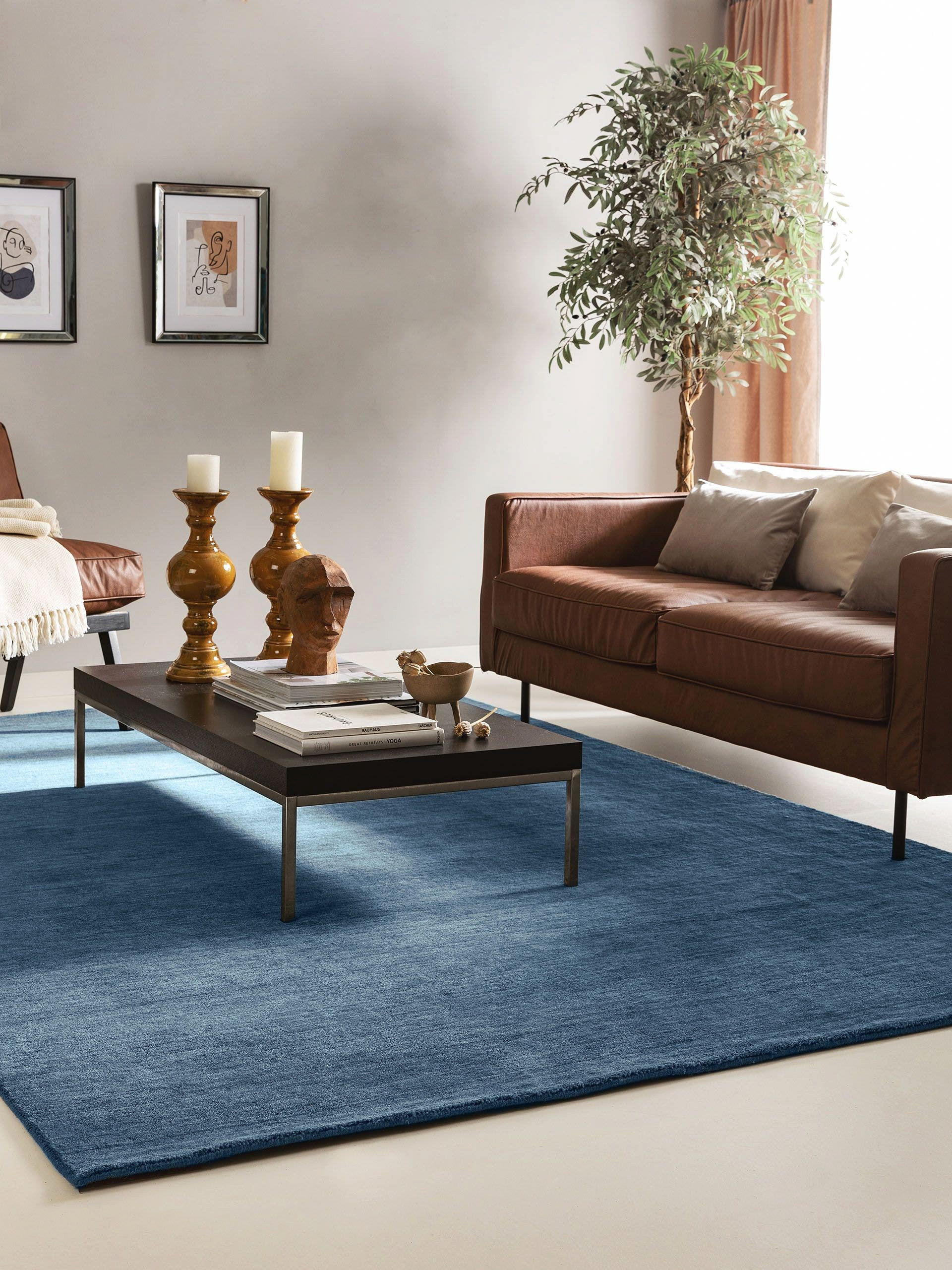 WOLLTEPPICH Jamal Blau 250x350 cm - Blau, Textil (250/350cm) - benuta Nest