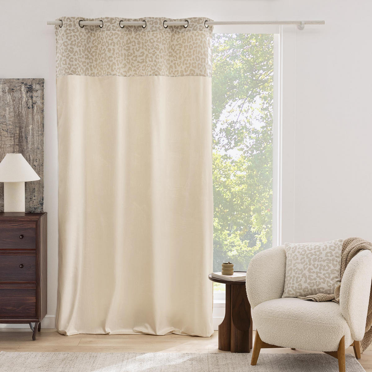 ZIERKISSEN aus Jacquard mit Reißverschluss Wild 40/40 cm - Beige, Textil (40/40cm) - Douceur d´intérieur
