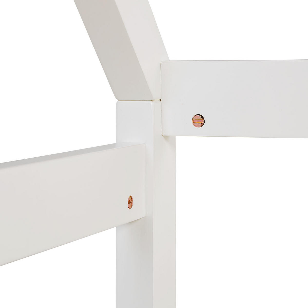 HAUSBETT 90/200 cm in Weiß mit Lattenrost Rausfallschutz - Weiß, Holz (90/200cm) - Homestyle4u