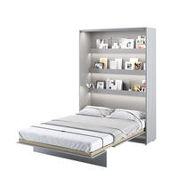 SCHRANKBETT BC-01 - 140x200cm Vertikal - Grau Matt - Grau, Holzwerkstoff (140/200cm) - Meblini
