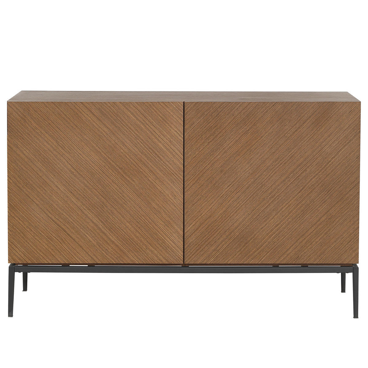 SIDEBOARD - Holzwerkstoff / Metall - Walnussfarben, Holzwerkstoff/Metall (120/75/40cm) - home24