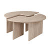 COUCHTISCH (2er-Set) moira 90/90/41 cm - Beige, Holzwerkstoff (90/90/41cm) - Calicosy