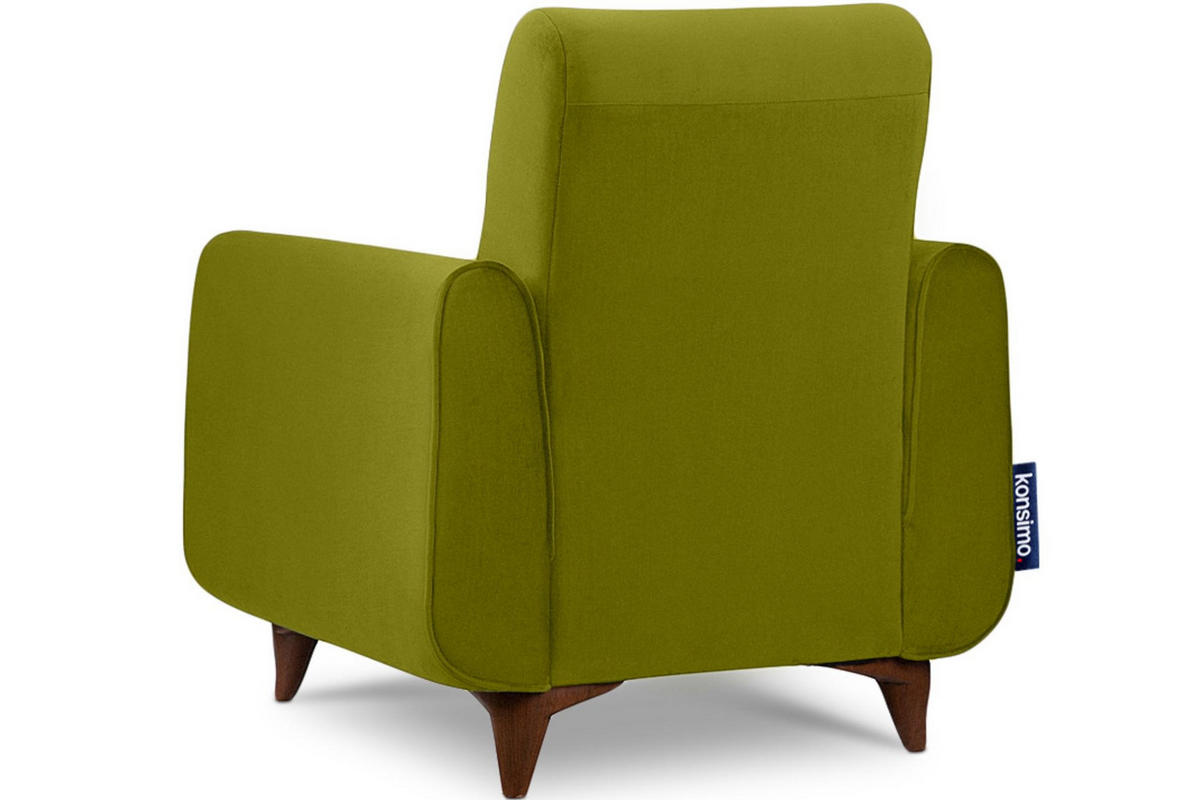 SESSEL GUSTAVO mit Armlehnen, grün - Braun/Grün, Holz/Holzwerkstoff (83/95/92cm) - KONSIMO®