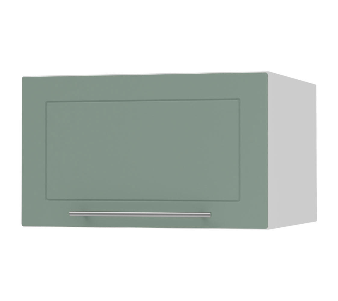 KLAPPHÄNGESCHRANK Kvantum W6B/50 Mint Matt / Weiß Matt 50 / 59 / 36cm - Weiß/Mintgrün, Holz/Holzwerkstoff (50/36/59cm) - Feldmann-Wohnen