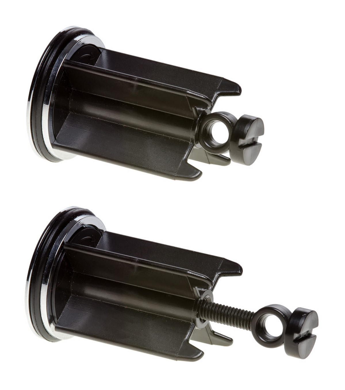 WASCHBECKENSTÖPSEL Marmor - Grau, Kunststoff/Metall (4/7/7cm) - Sanilo