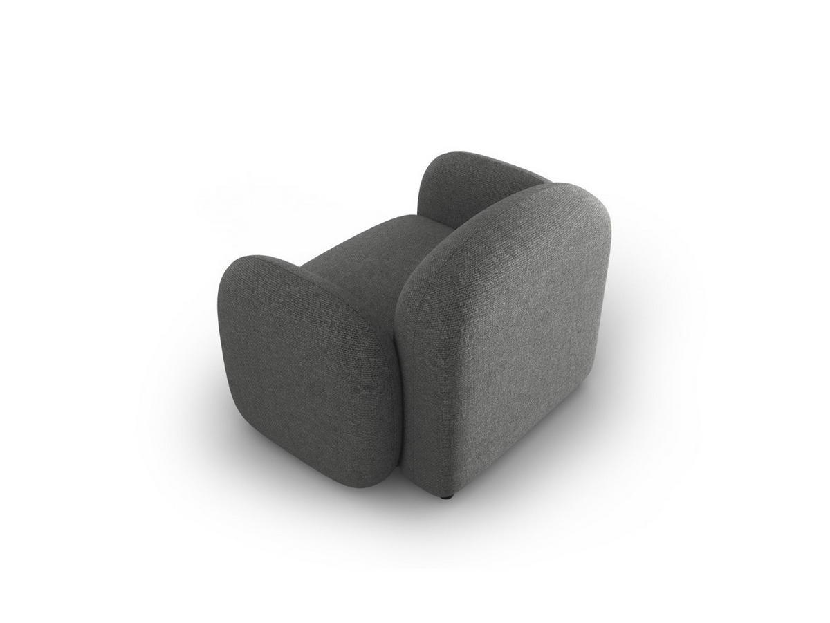 SESSEL Blair aus Chenille-Stoff dunkelgrau mischung - Dunkelgrau, Textil (87/80/119cm) - Micadoni