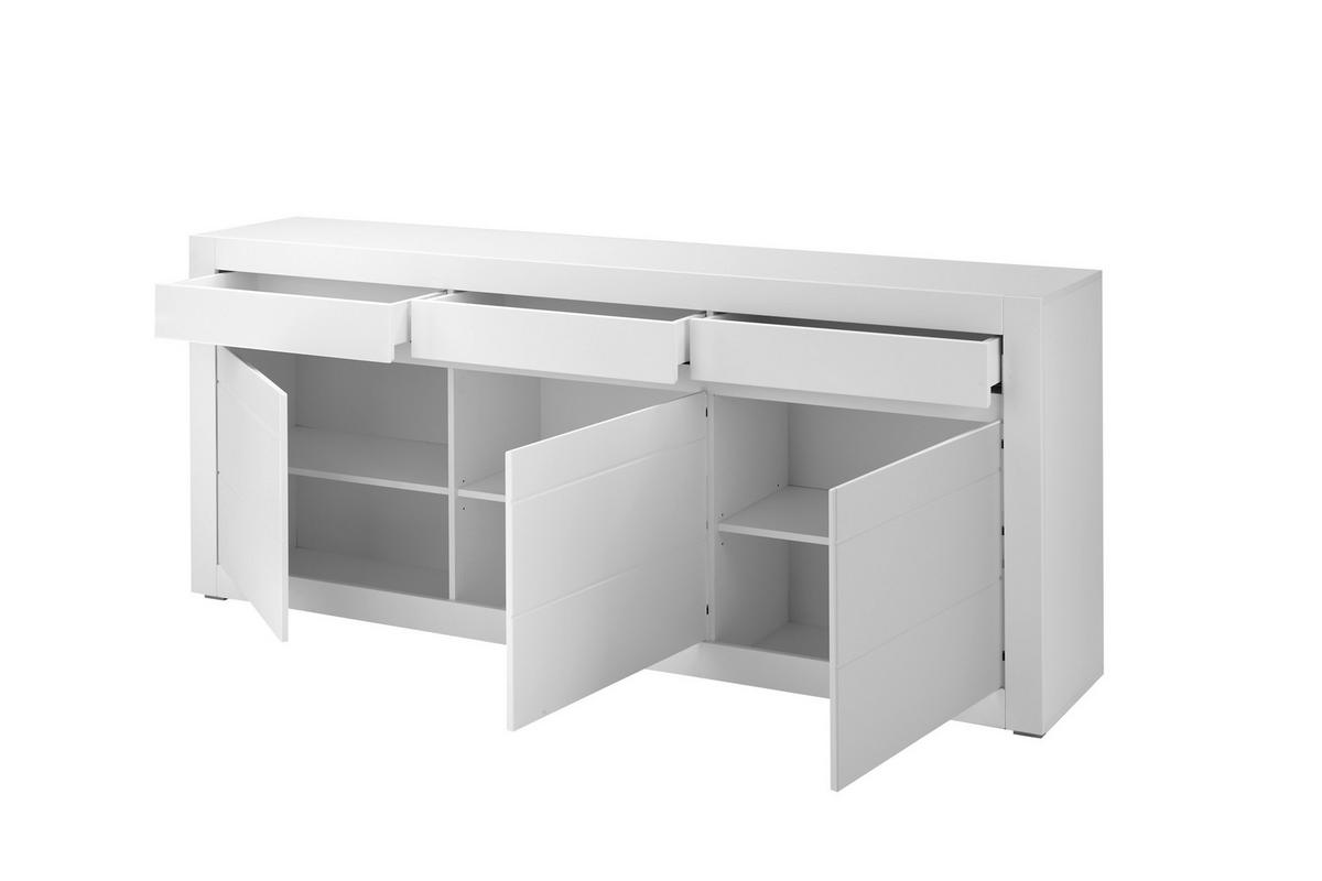 SIDEBOARD M15 Weiß Matt 217/90/42 cm - Weiß, Holzwerkstoff (217/90/42cm) - Livojo