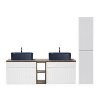 KOUPELNOVÝ NÁBYTEK 140cm Zelie 2er-Set Bílá - bílá, kompozitní dřevo (140/48/46cm) - Petits-meubles