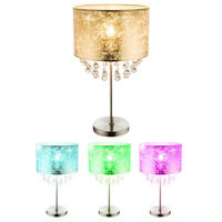 LED TISCHLEUCHTE Kristall Gold Metall - Goldfarben, Metall (32/32/56cm) - Globo Lighting