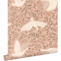 TAPETE Schwäne 53 cm x 10.05 m - Terracotta, Papier (53/0.1cm) - ESTAhome